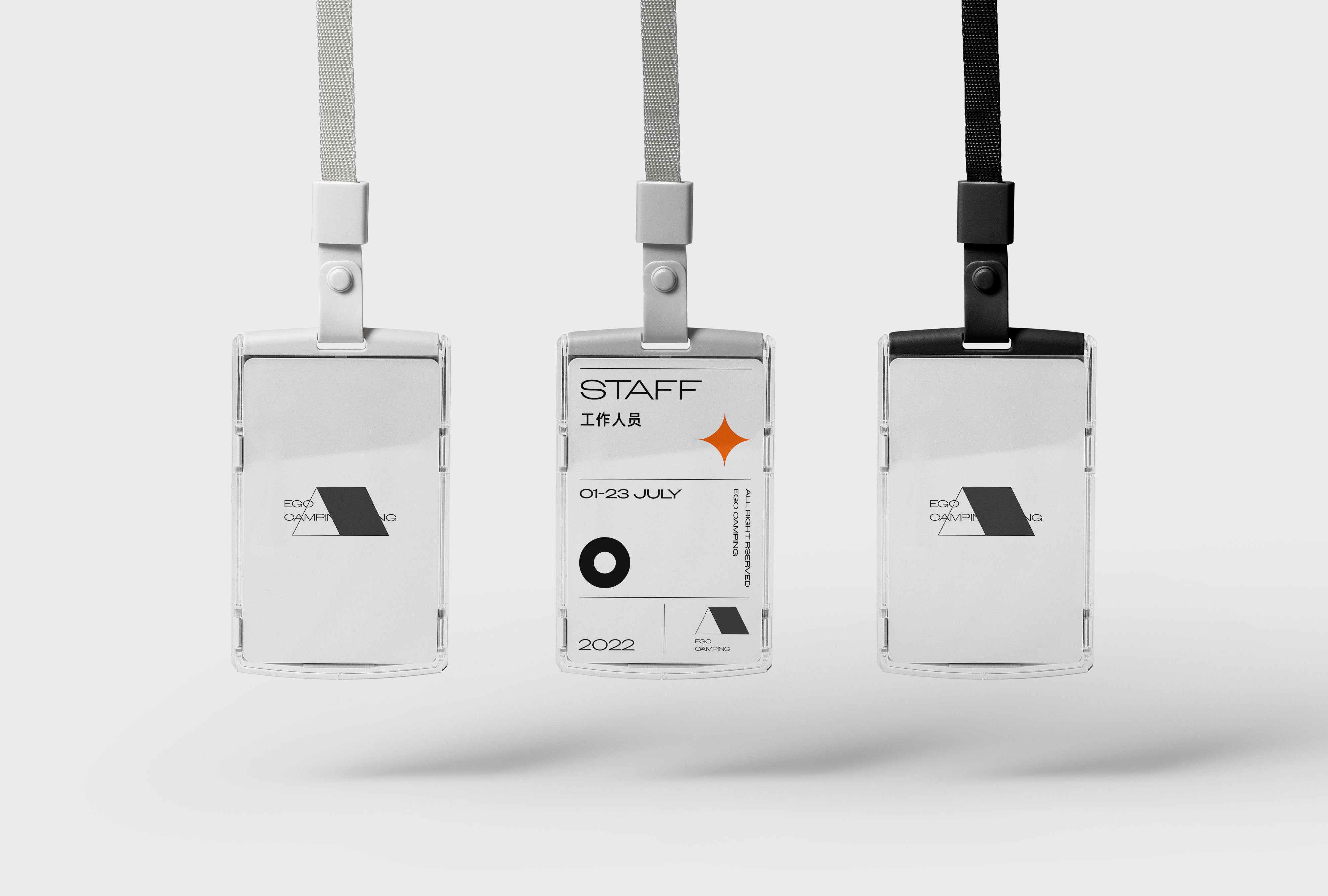 EGO Camping event badges and participant credentials