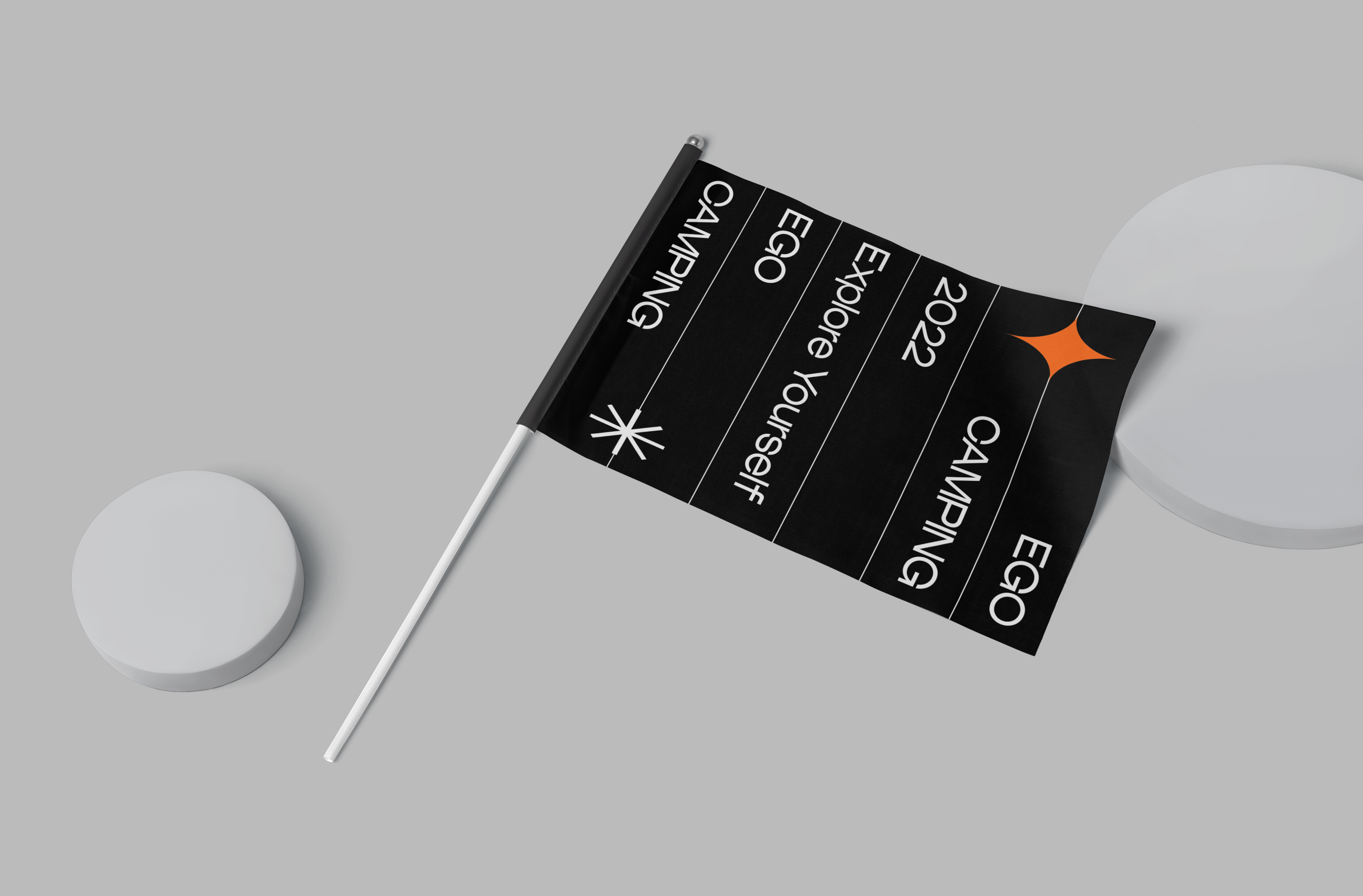 EGO Camping Explore Yourself event flag
