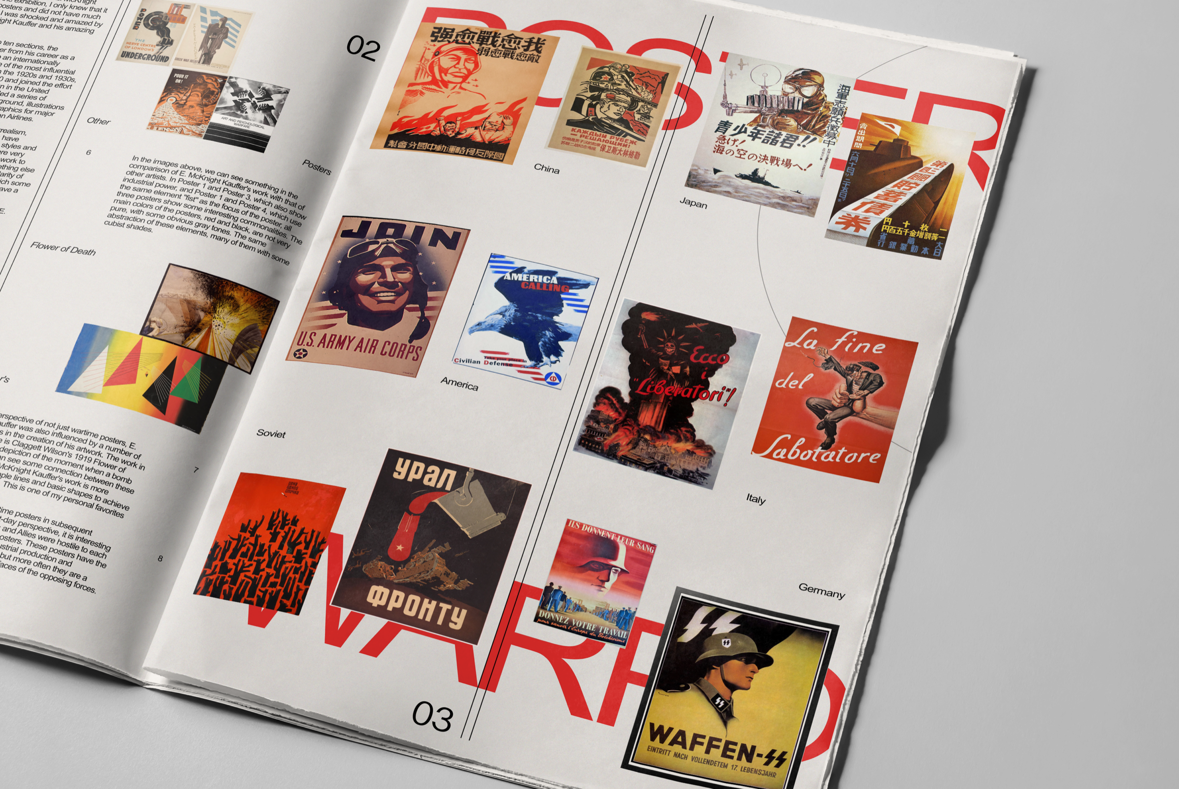 Modern Underground spread comparing international poster imagery