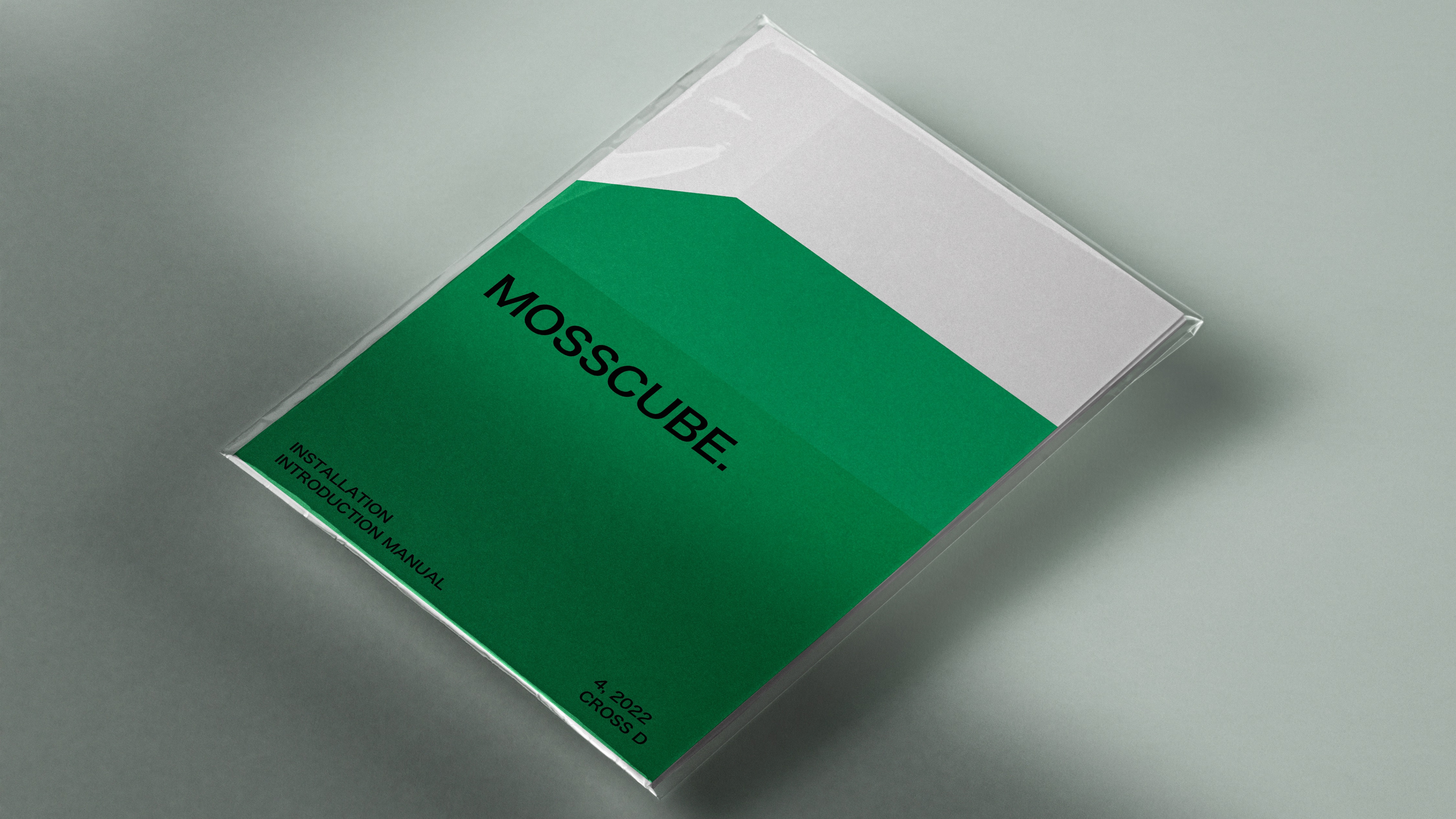 MOSSCUBE installation introduction manual with a green cover