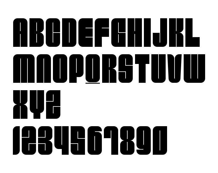 ORDER Bold specimen: full uppercase alphabet and numerals with heavier forms and narrow counters